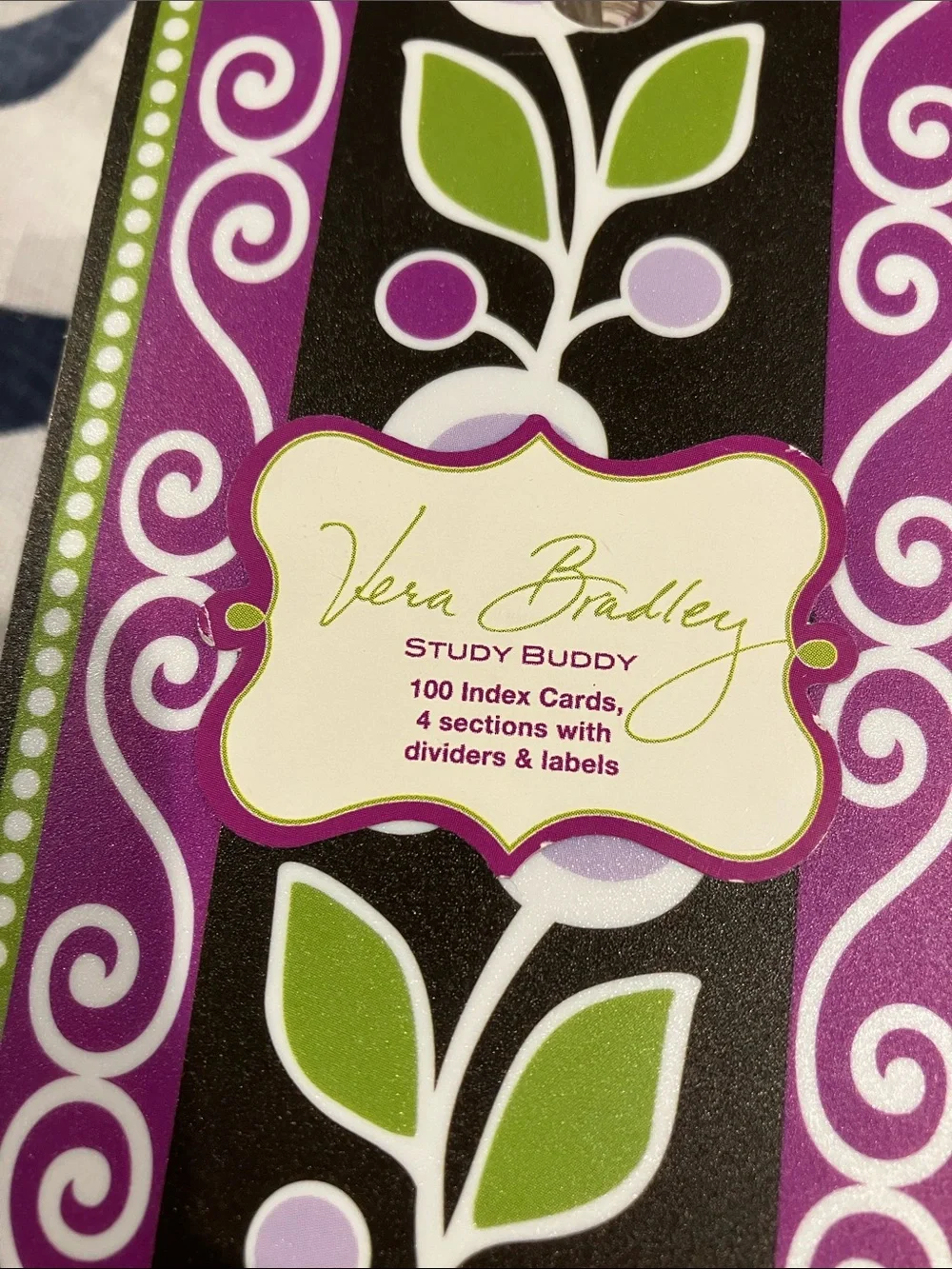 Vera Bradley Planner Stickers (2), Sticky Notes &  Index Card Deck, journal, pen